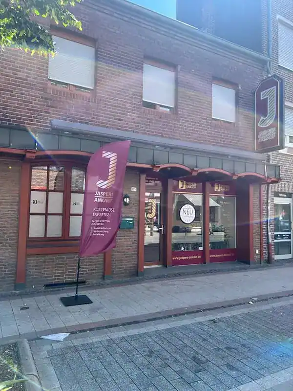 Das Bild zeigt den Goldankauf Erkelenz im Kreis Heinsberg von Jaspers Ankauf auf Hochstraße 135 in 52525 Heinsberg.